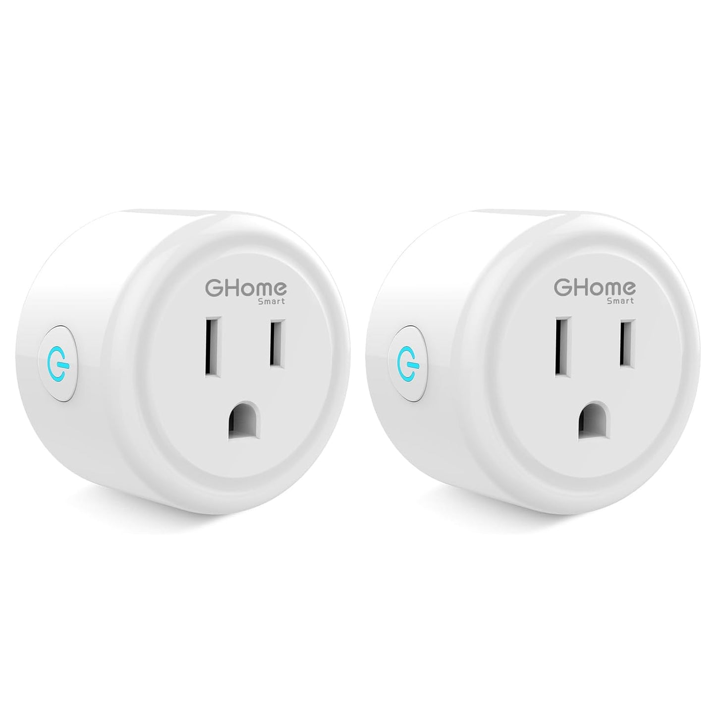 Mini Plug Compatible with Alexa and Google Home, Wifi Outlet Socket Remote Control with Timer Function, Only Supports 2.4Ghz Network, No Hub Required, ETL FCC Listed (2 Pack), White